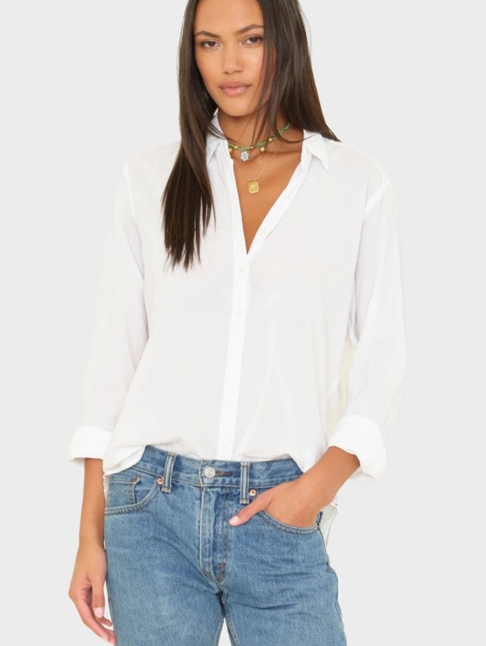 XiRENA Beau Classic White Cotton Menswear Inspired Button Down Shirt